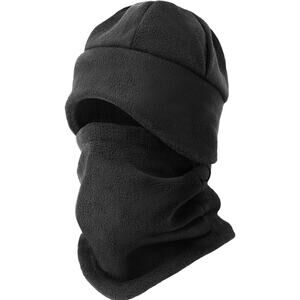 CYPERROCK Winter Beanie With Ear Flaps Knit Fleece Lined Windproof Neck Gaiter